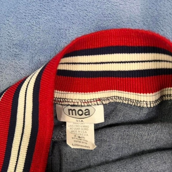 Vintage Moa red and blue maxi skirt with drawstring waist Size S - Picture 3 of 4